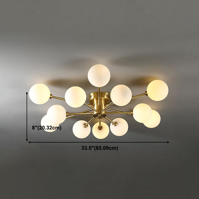 Modern Metallic Ceiling Light Globe Flush Mount Lighting for Foyer