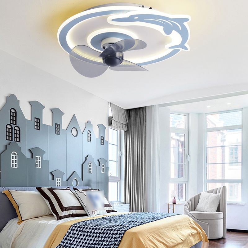 Modern Style Ceiling Fan Lighting Metal 3 Light Ceiling Fan Lamp for Bedroom