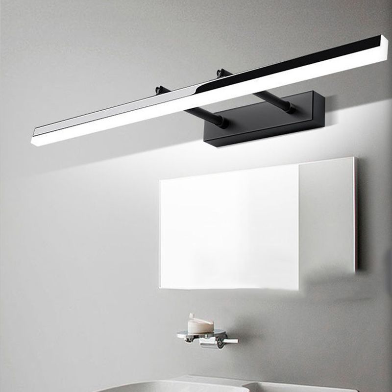 Linear Vanity Light Modern Metal Single Light LED Mirror Light for Bathroom