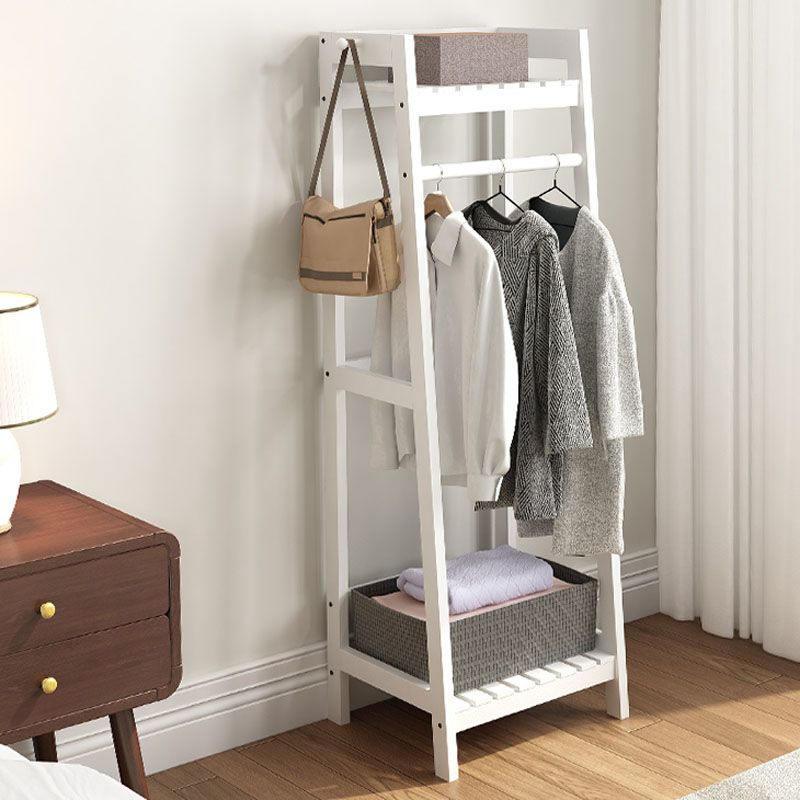 Modern Hall Stand with Hooks and Storage Shelf Hall Tree Engineered Wood Coat Rack