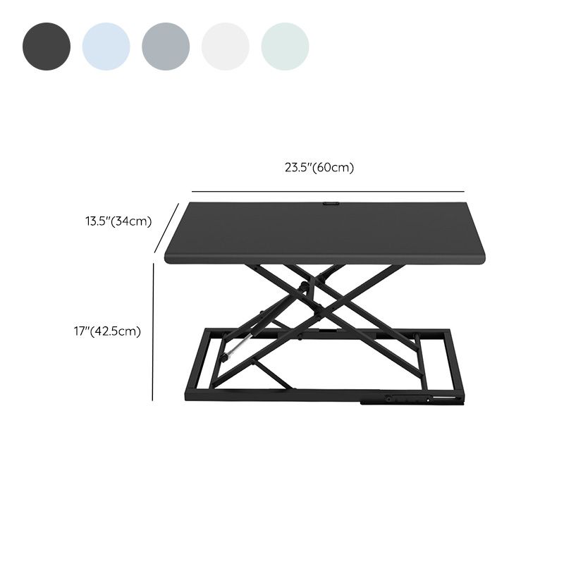 Rectangular Shaped Collapsible Laptop Table Wood Task Desk in Black/White