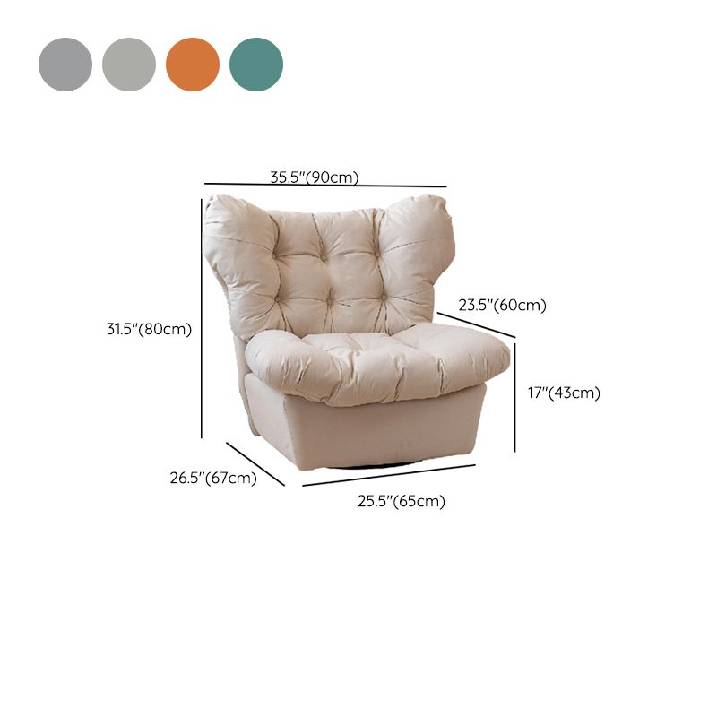 Contemporary Solid Color Standard Recliner Chair with Tufted Back