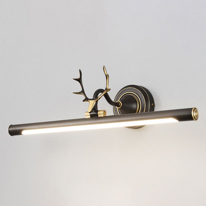 Modern Minimalist Style Streamlined Wall Mounted Vanity Lights Copper Vanity Wall Light Fixtures with Antlers