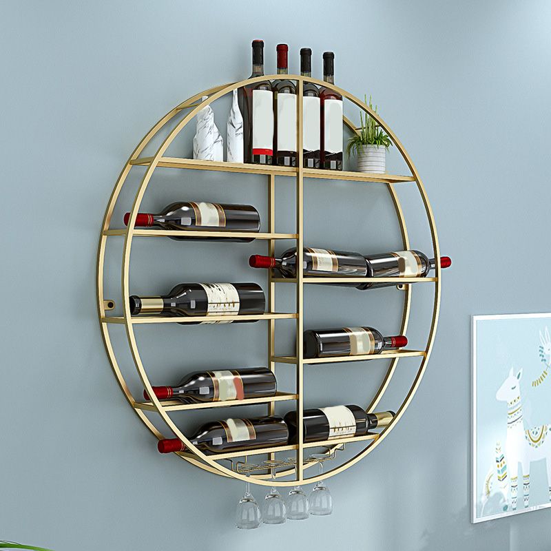 Metal Wall Mounted Wine Rack 4.3"W Wine Stemware Holder 10-Bottle