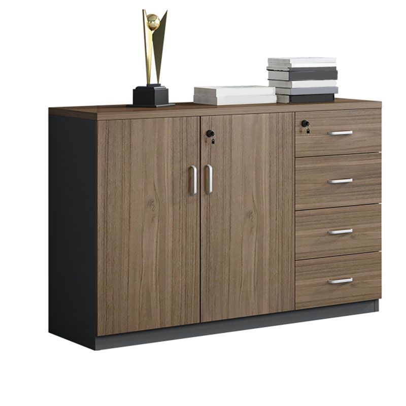 Modern Engineered Wood File Cabinet Lateral Filing Cabinet with Lock and Storage