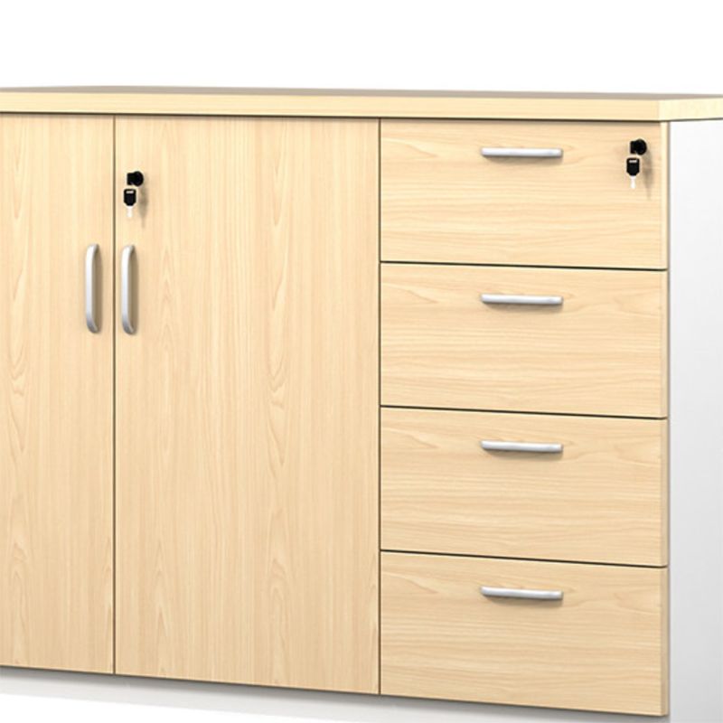 Lateral File Cabinet Wood Locking File Cabinet with Storage Shelves