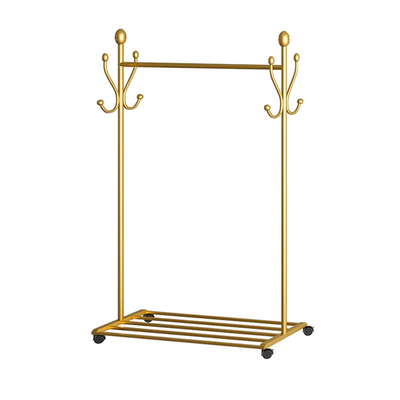 Modern Hall Stand with Hooks and Castors Storage Shelf Coat Hanger