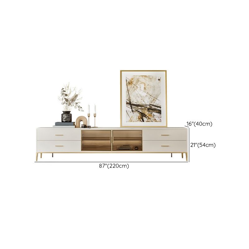 Modern TV Media Console Stone Media Console TV Stand with Drawers