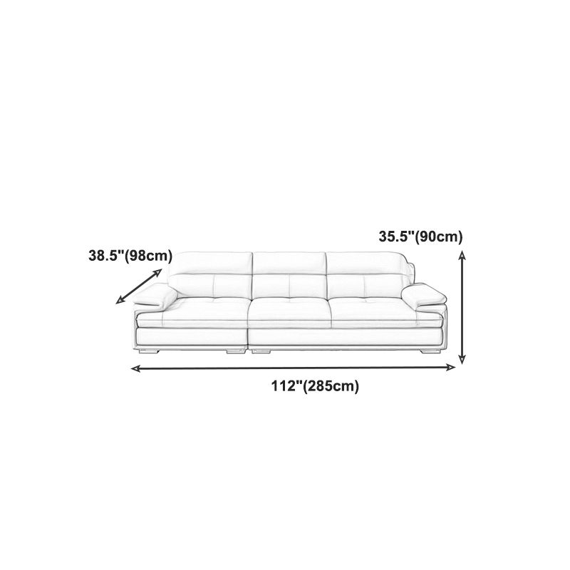 Contemporary Pillow Top Arms Sectional with Cushion Back 35.43" for Living Room