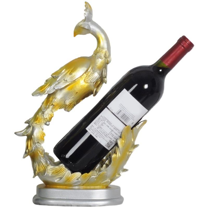 Glam Tabletop Wine Bottle Holder Resin Wine Rack Bottle for Living Room