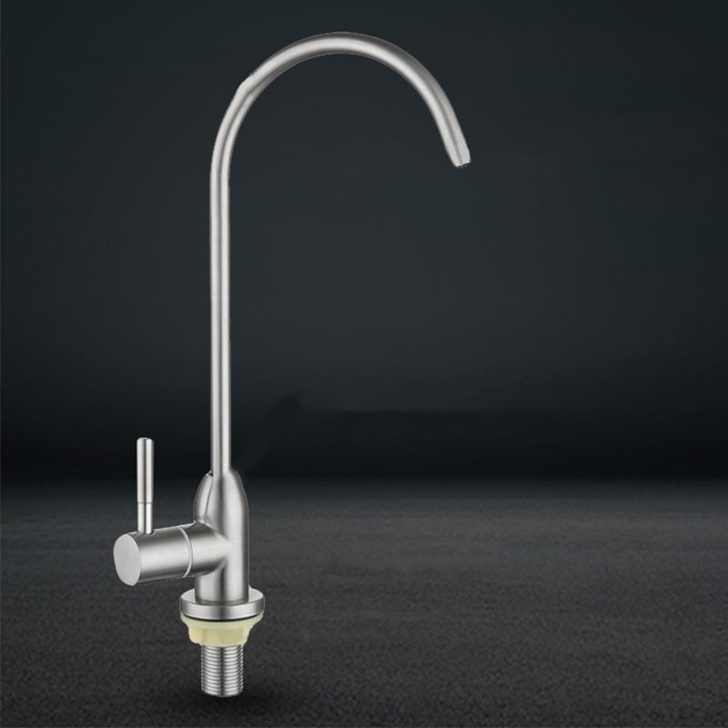 Contemporary Style Faucet Stainless Steel Single Handle High Arc Faucet for Kitchen