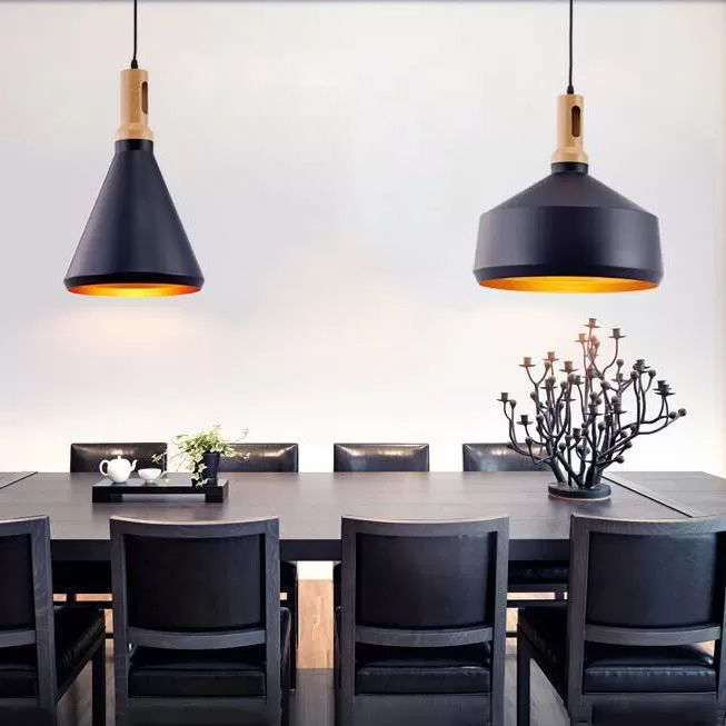 Geometric Industrial Bowl Pendant Light Metal 1 Light Pendant Lighting Fixtures