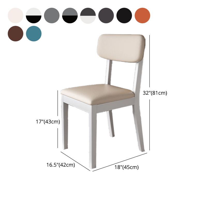 Glam Wood Chair Open Back Dining Side Chair for Dining Room with Upholstered