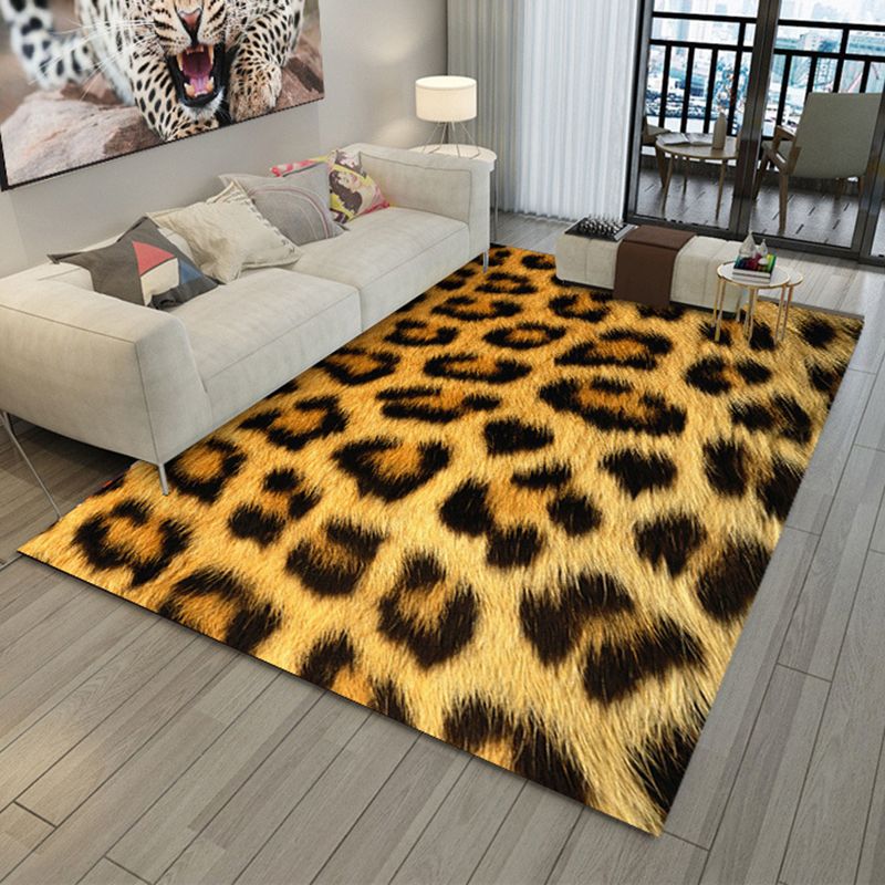 Casual Animal Skin Print Rug Multi Color Polypropylene Area Carpet Non-Slip Pet Friendly Indoor Rug for Living Room