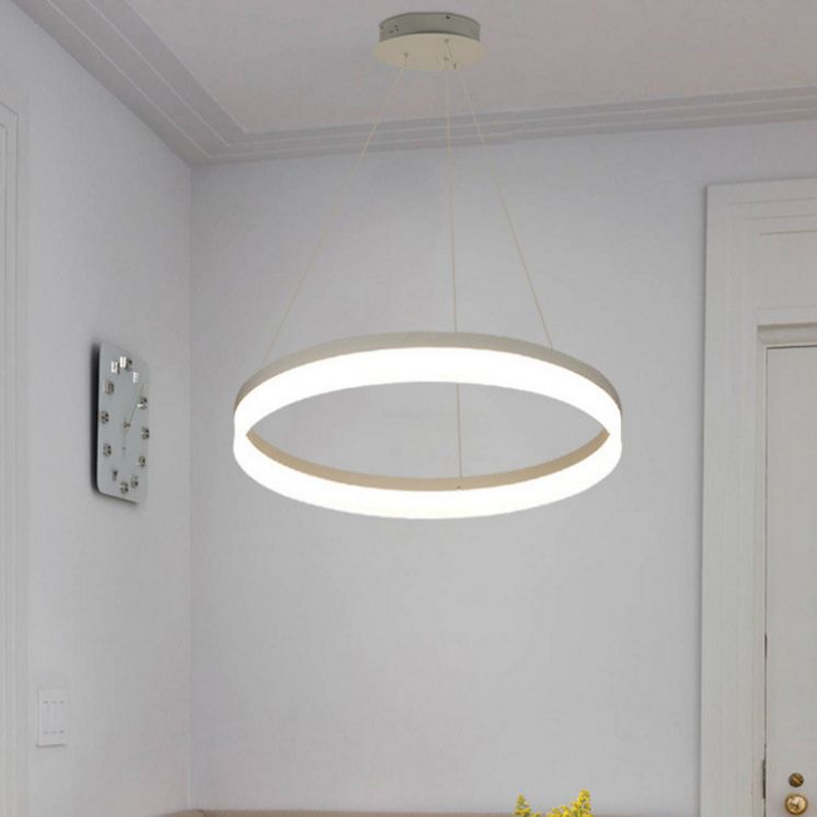 Simple Linear Pendant Lighting Fixture Modern Style Hanging Chandelier for Living Room