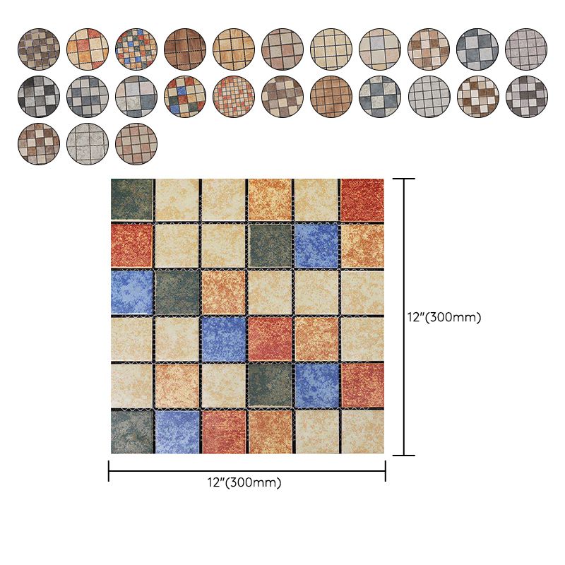 Grid Mosaic Sheet Wall & Floor Tile Mixed Material Outdoor Wall Tile