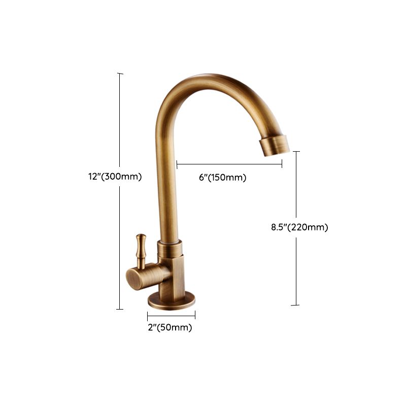 Traditional Kitchen Faucet Brass Gooseneck Gold Standard Kitchen Faucets Single Handle