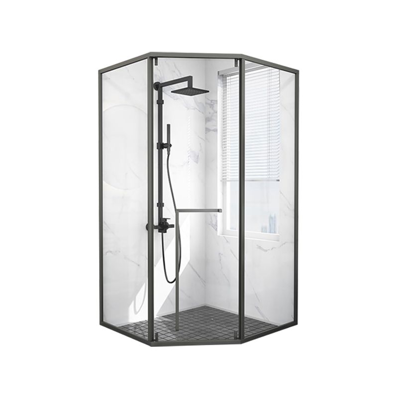 Single Sliding Door Shower Door Diamond Shape Glass Shower Screen