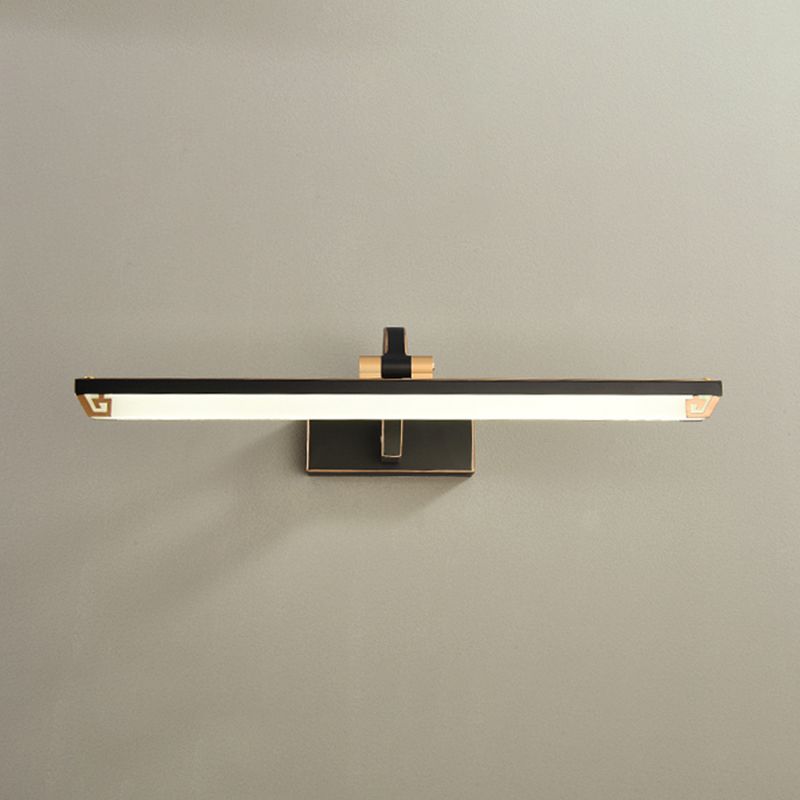 Single Black Finish Modernism Bathroom Vanity Light LED Bath Bar