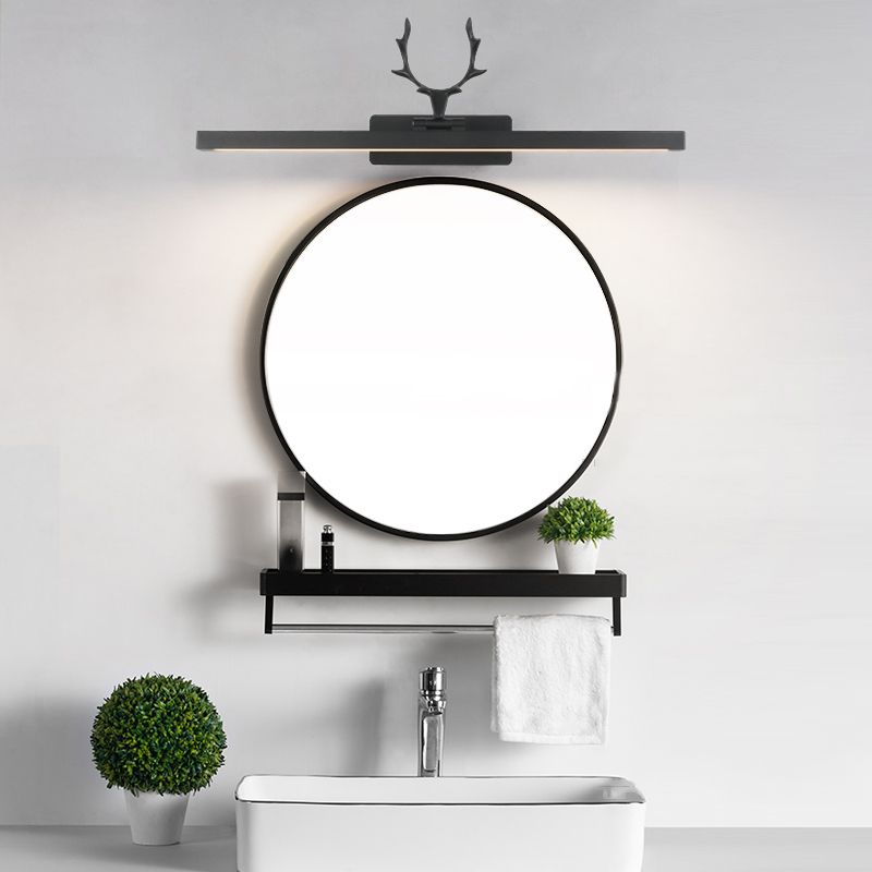 Moderno Mirror Mirror Allumino Constas de aluminio Luz de pared LED Medida para el baño