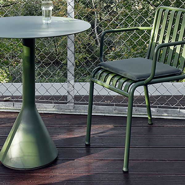 Green 2-Seater Patio Table Water Resistant Contemporary Balcony Table