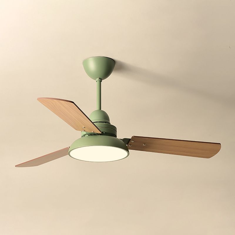 1 - Light LED Ceiling Fan Modern Wood Blade Fan Lighting in 4 Colors