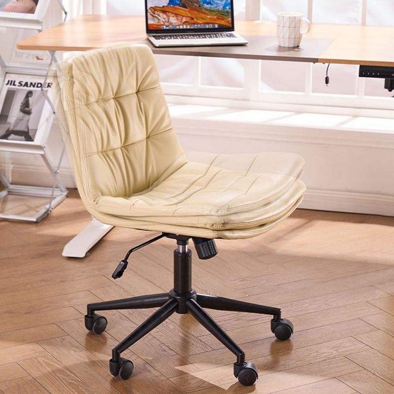 Armless Office Chair No Distressing Ergonomic Modern Desk Chair