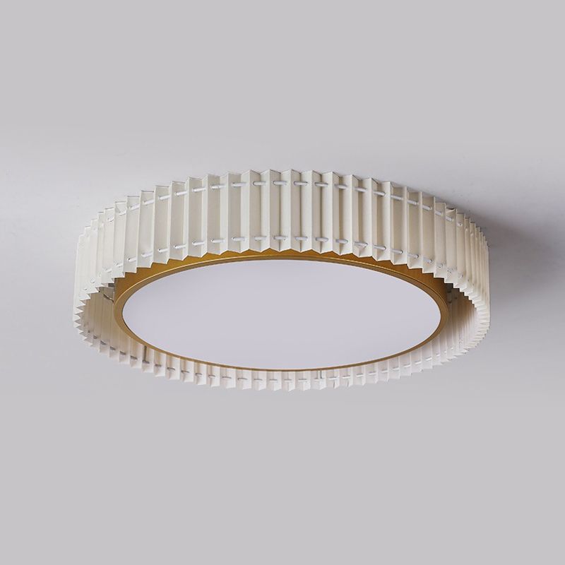 Modern Ceiling Light Fabric Ceiling Mount Light with Acrylic Shade for Bedroom