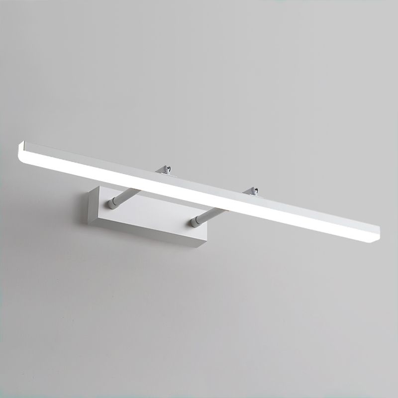 Linear Shape Metal Wall Sconce Modern Style 1-Light Mirror Swing Arm Wall Light Fixtures