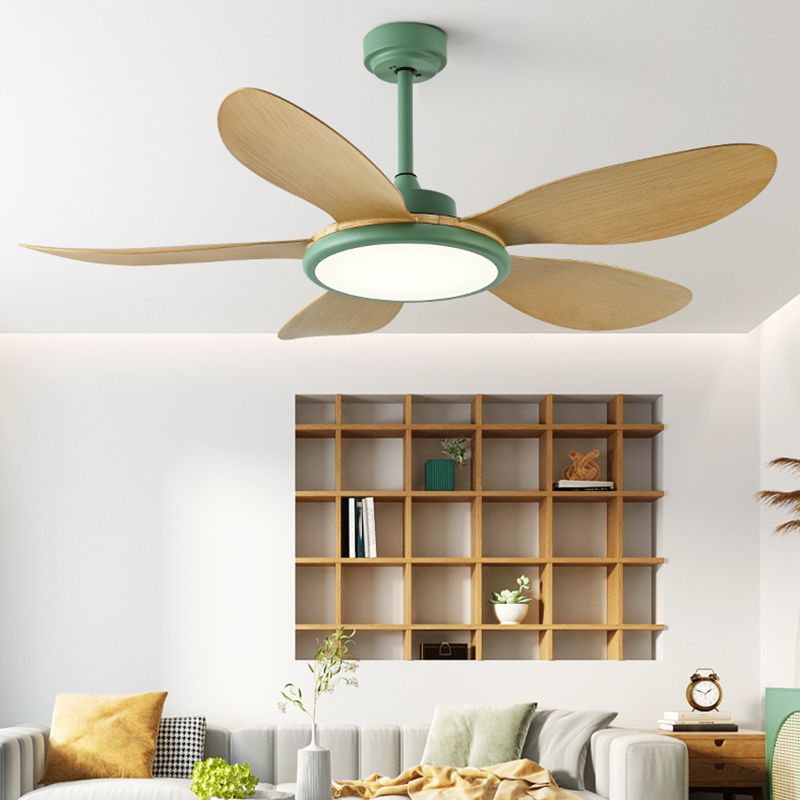 Nordic Style LED Ceiling Fan Lamp 5-Blade Fan Lighting for Living Room