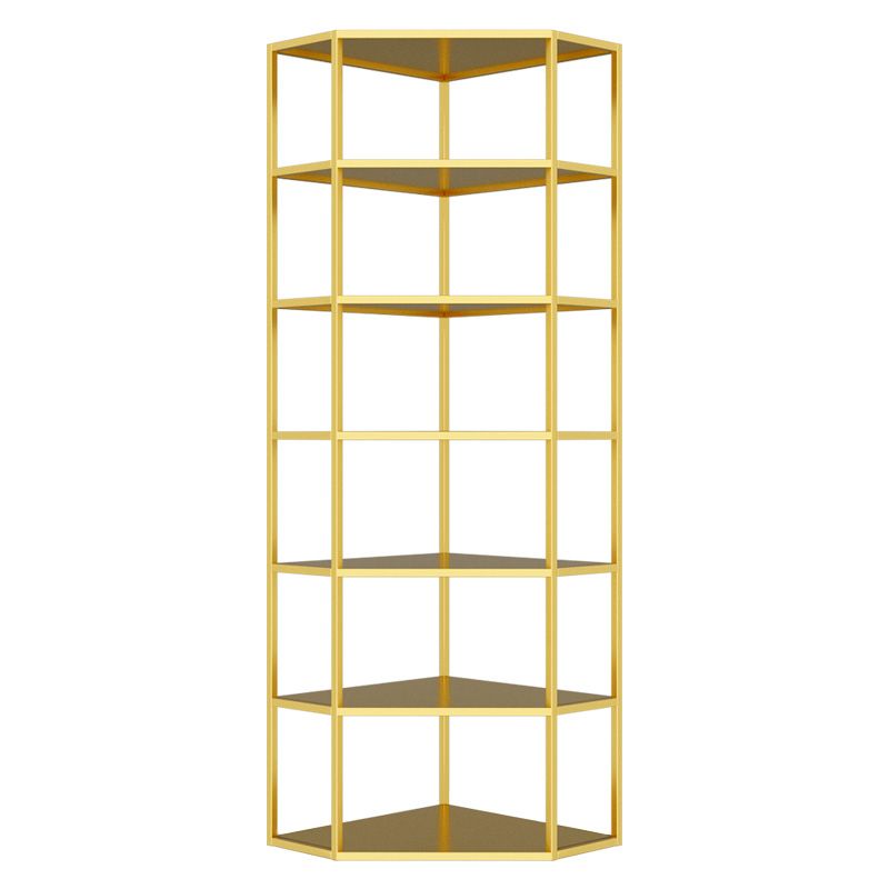 Glam Freestanding Wine Rack Bottle Metal Bottle Holder in Gold