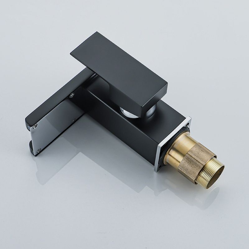 Contemporary Sink Faucet Solid Color Low Arc Bathroom Vessel Faucet