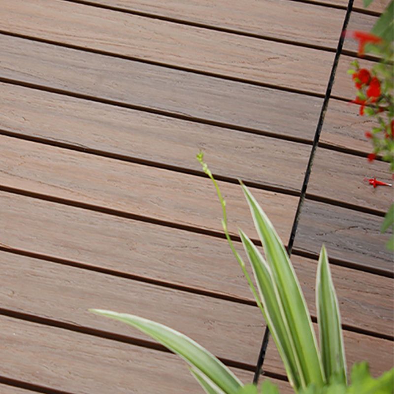 Modern Deck Plank Composite Nailed Striped Pattern Patio Flooring Tiles for Outdoor