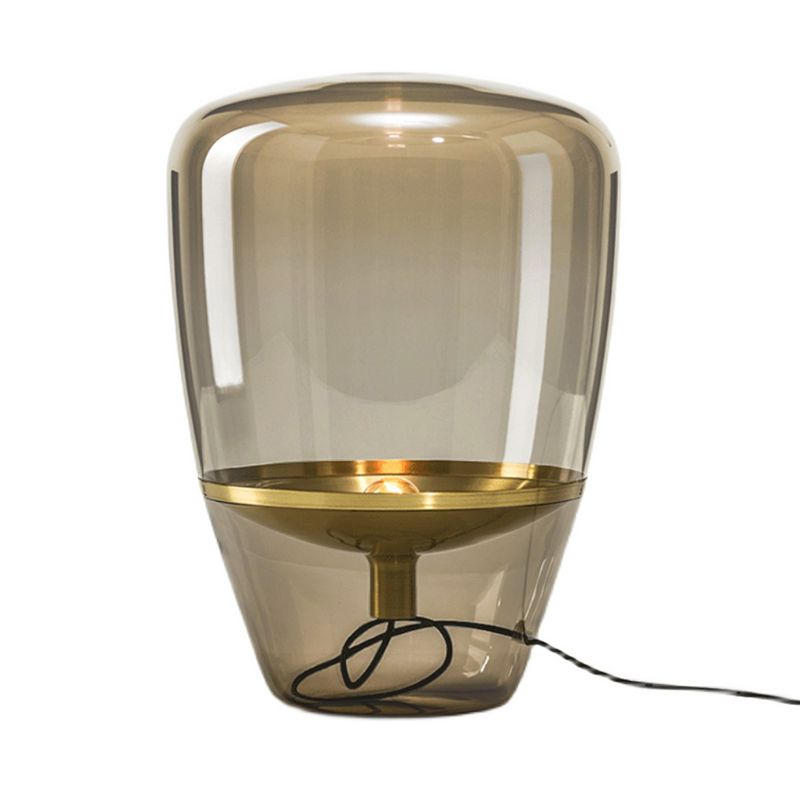 Glass Geometric Shape Table Lamp Modern Style 1 Light Table Lamp Fixtures