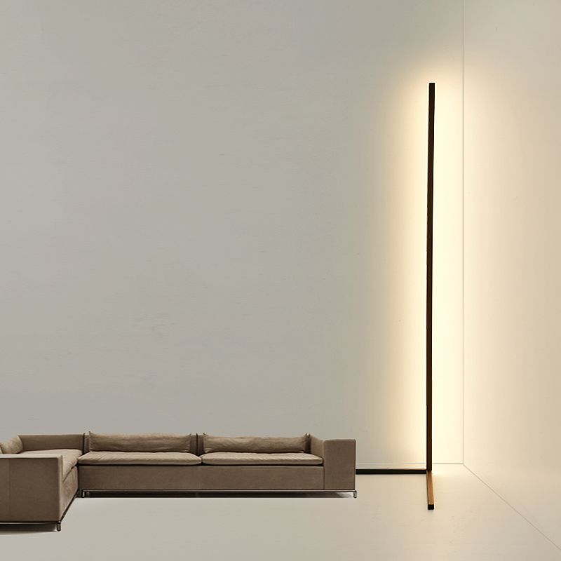 Simplicity Aluminum Floor Reading Lamp Linear 1-Light LED Floor Lamp for Living Room