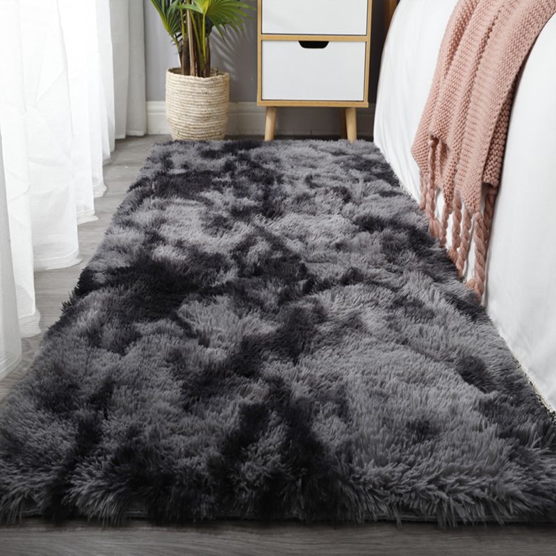 Casual Bedroom Rug Multicolored Solid Color Indoor Rug Synthetics Anti-Slip Backing Stain-Resistant Area Carpet