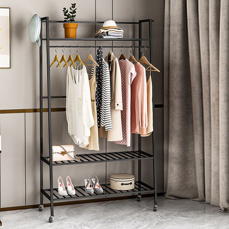 Glam Hall Stand Metal Free Standing Shelving Included Coat Rack