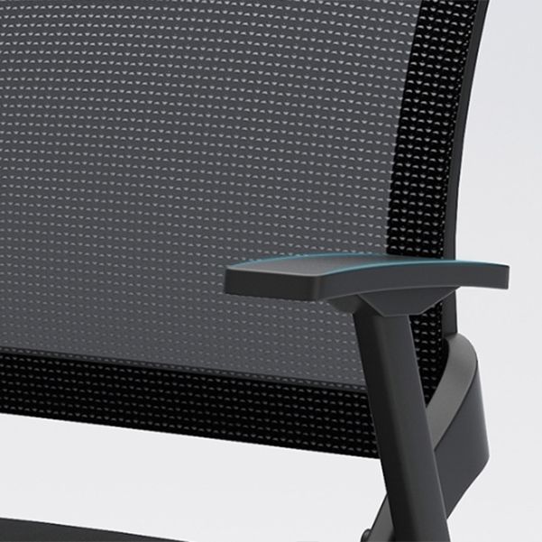 Modern Mesh Office Chair with Fixed Arms Conference Chair with Metal Frame