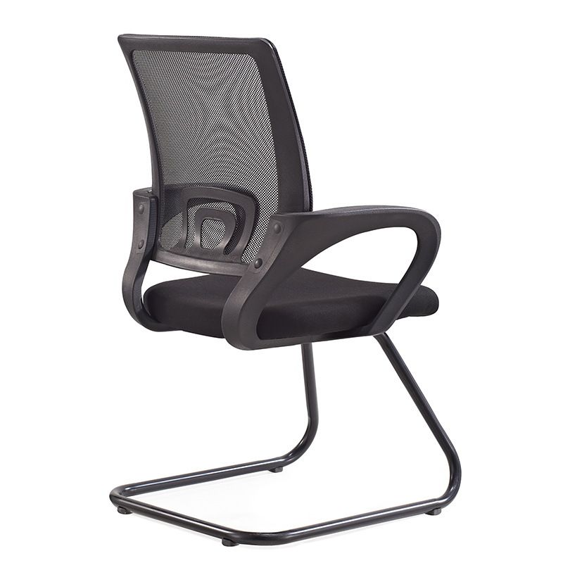 Middle Back Office Chair Fixed Arm Office Chair with Gauze Sponge Cushion