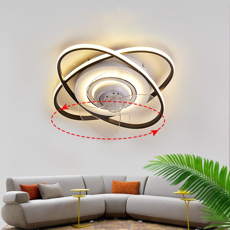 Modern LED Ceiling Fan Light Simplicity Flush Mount Light for Living Room