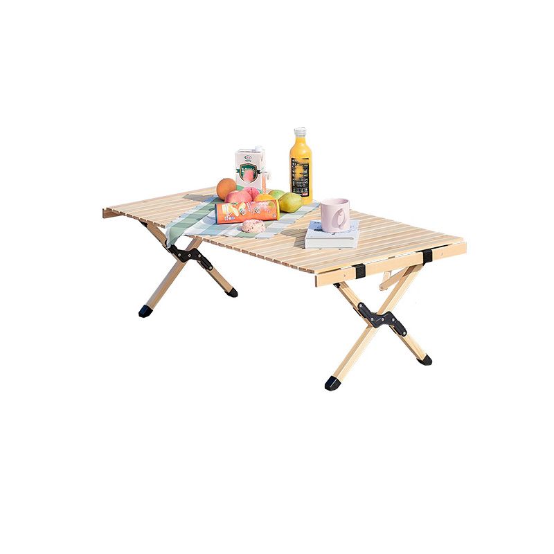 Solid Wood Rectangle Dining Table Contemporary Camping Table