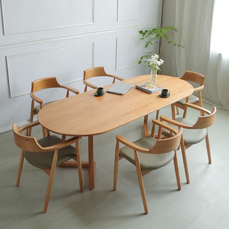 Modern Oval Home Desk Conference Table Office Desk Wooden Writing Desk