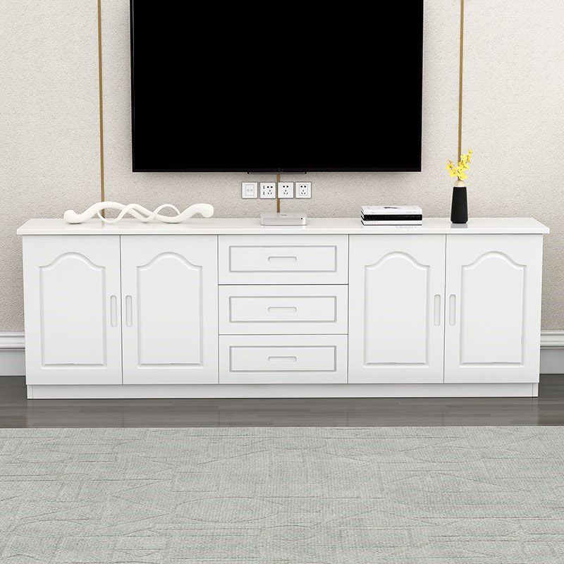 Wooden Enclosed Storage TV Stand Modern TV Cabinet with Storage