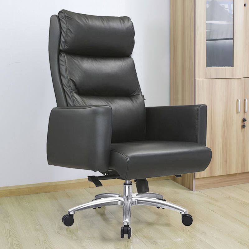 Modern Height-adjustable Office Chair Pillow Included Slide High Back Chair