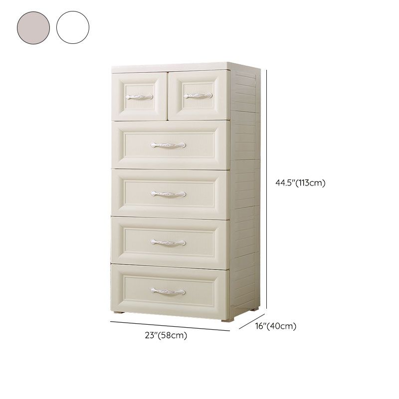 Kids Nightstand Scandinavian Nursery Dresser with 5/6 Drawers , 15.6-inch W