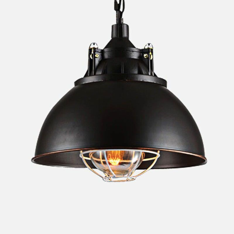 Antique Conical Shade Plafond Light Single Fer Pendre suspendu pour le restaurant