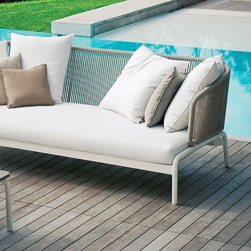 Modern Outdoor Loveseat Water Resistant Outdoor Patio Sofa with Cushions