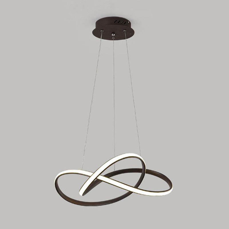 Twisted Hanging Light Kit Modern Style Metal 1 Light Hanging Ceiling Lights