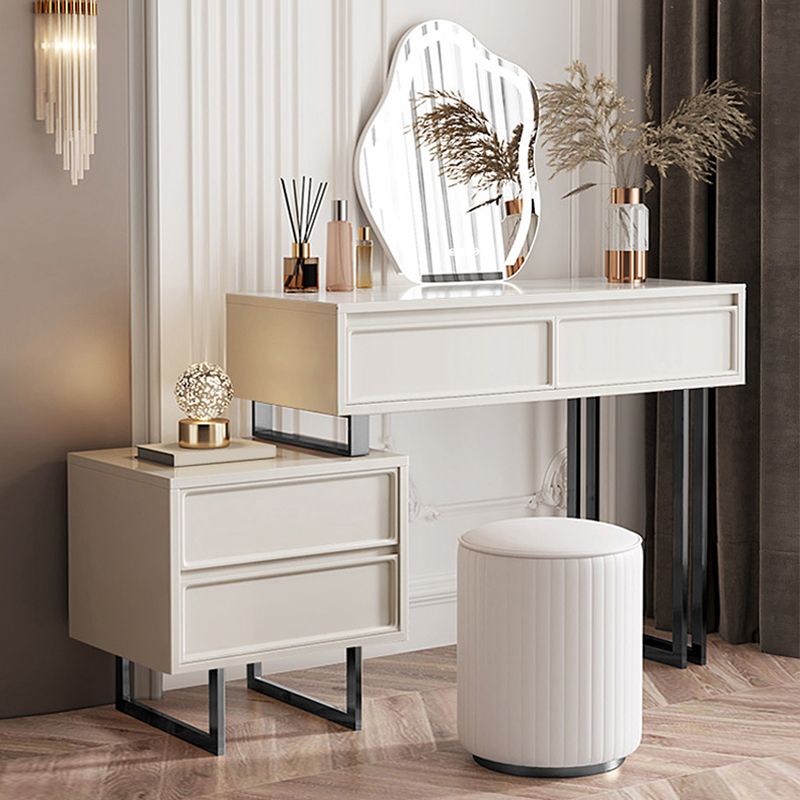 Contemporary Makeup Vanity Set 4 Drawer Vanity Dressing Table