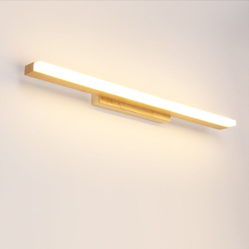 Luces de tocador de baño LED de madera lineal lámparas de tocador LED moderna accesorios para el baño